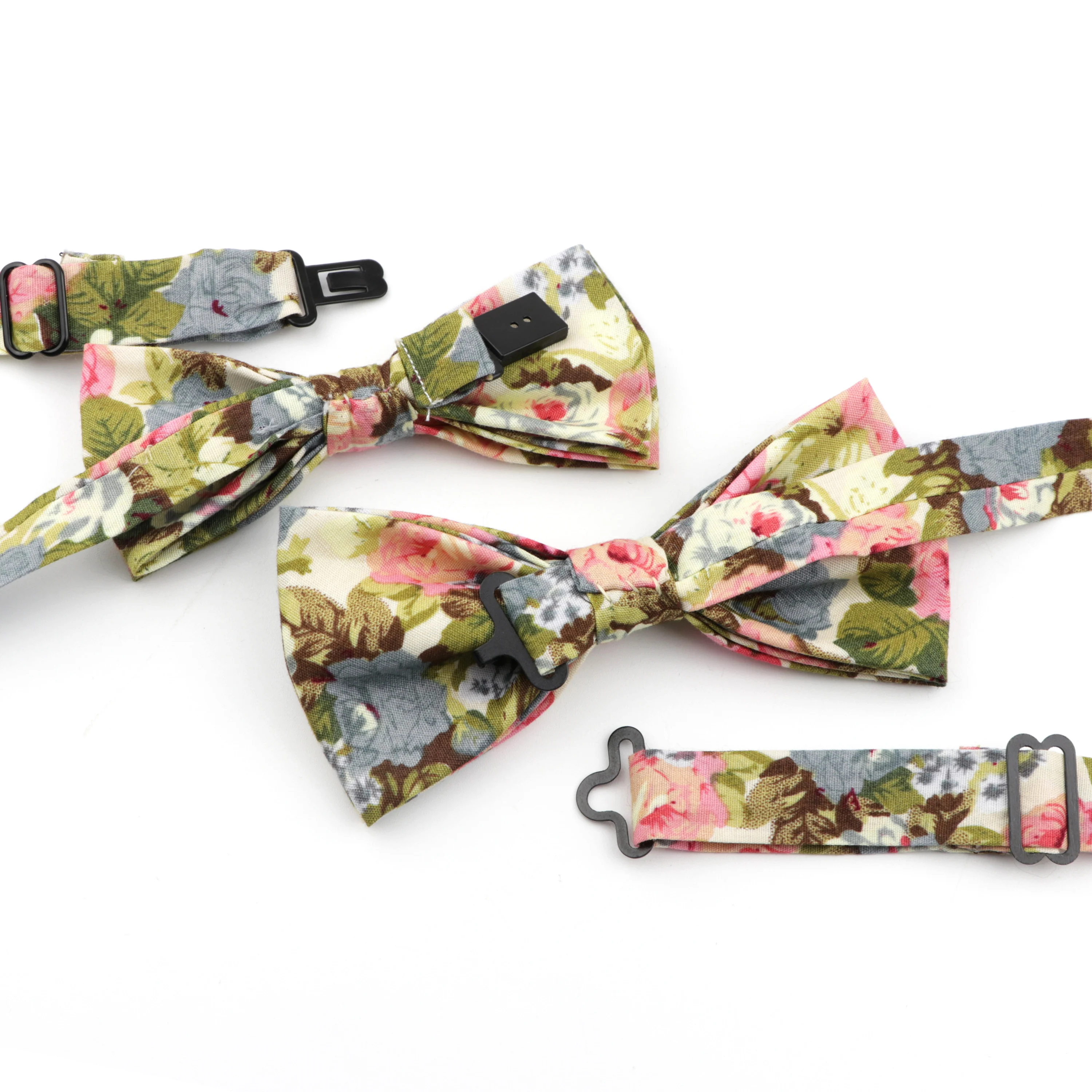 Chic Family Cotton Floral Parent-Child Bowtie Sets Kids Pet Men Boy Ladies Butterfly Party Dinner Daily Casual Bow Tie Gift