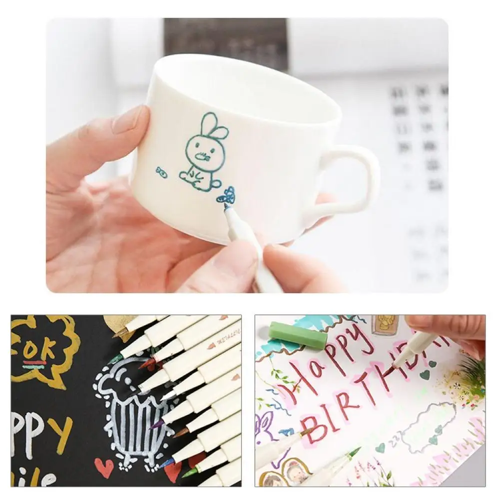 Diskon Besar-besaran! !!10 Buah Perlengkapan Seni Alat Tulis Pena Penanda Kuas Nib Keras Lembut Gambar Kaligrafi