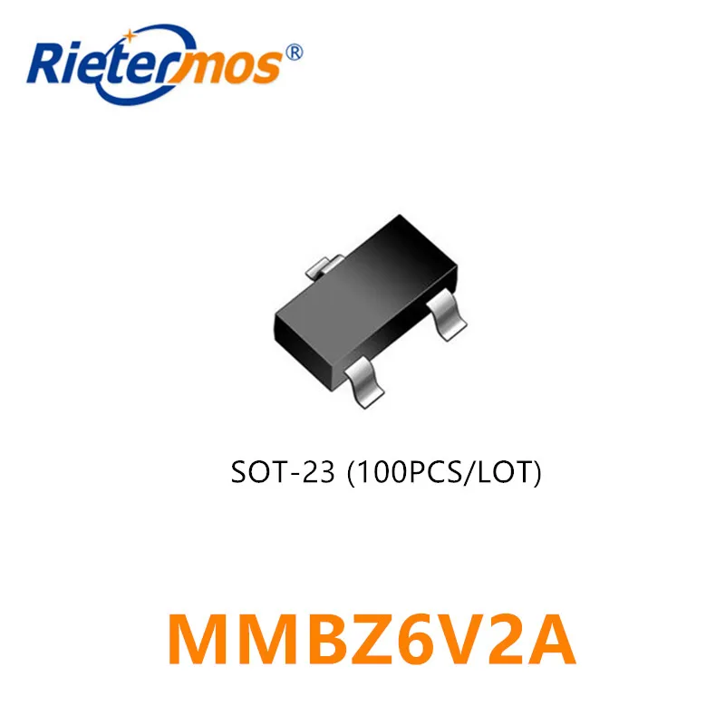 

100 шт. MMBZ6V2A MMBZ6V2 SOT-23 Сделано в Китае
