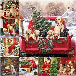 DIY 5D Diamond Painting Animal Christmas Dog Picture Full Diamond Art Mosaic Embroidery Cross Stitch Kits Home Decor navidad