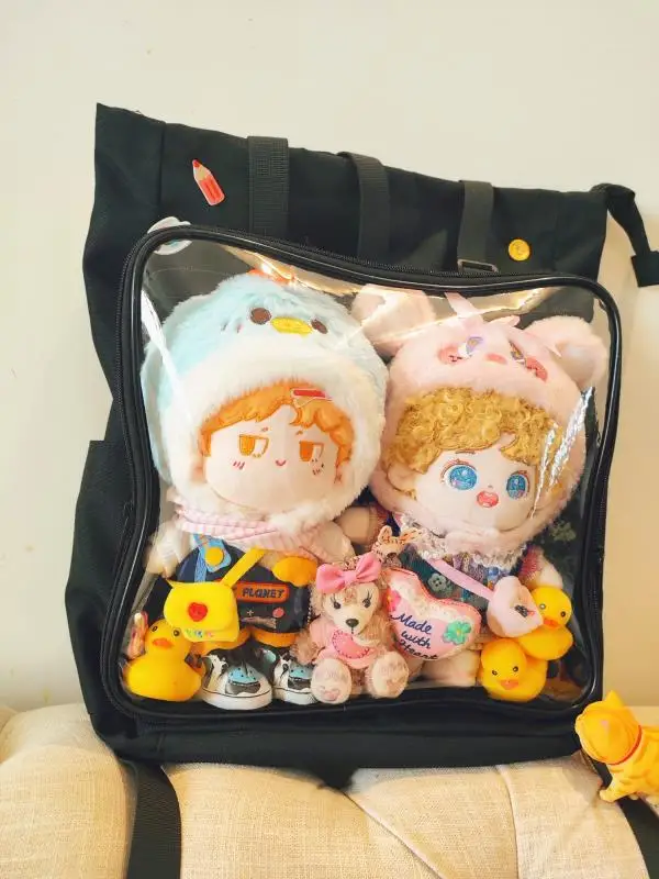 Female Clear Big Ita Bag Backpack With Ducks Large Display Layer School-Bag Women Backpack Girl\'s ItaBag 2 Colors H10298105