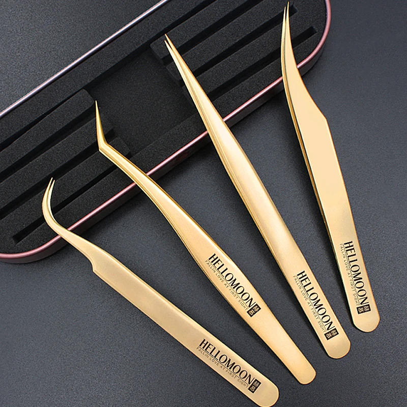 eyelash extension tweezers  Stainless Steel superhard lash salon Tweezers Precision Anti-static tweezers for Eyelash Extensions