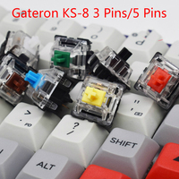 Original Gateron Switches Mechanical Axis for Mechanical Keyboard KS-8 3 Pin 5 Pins Brown Blue Clear Green Yellow Fit GK61 GH60