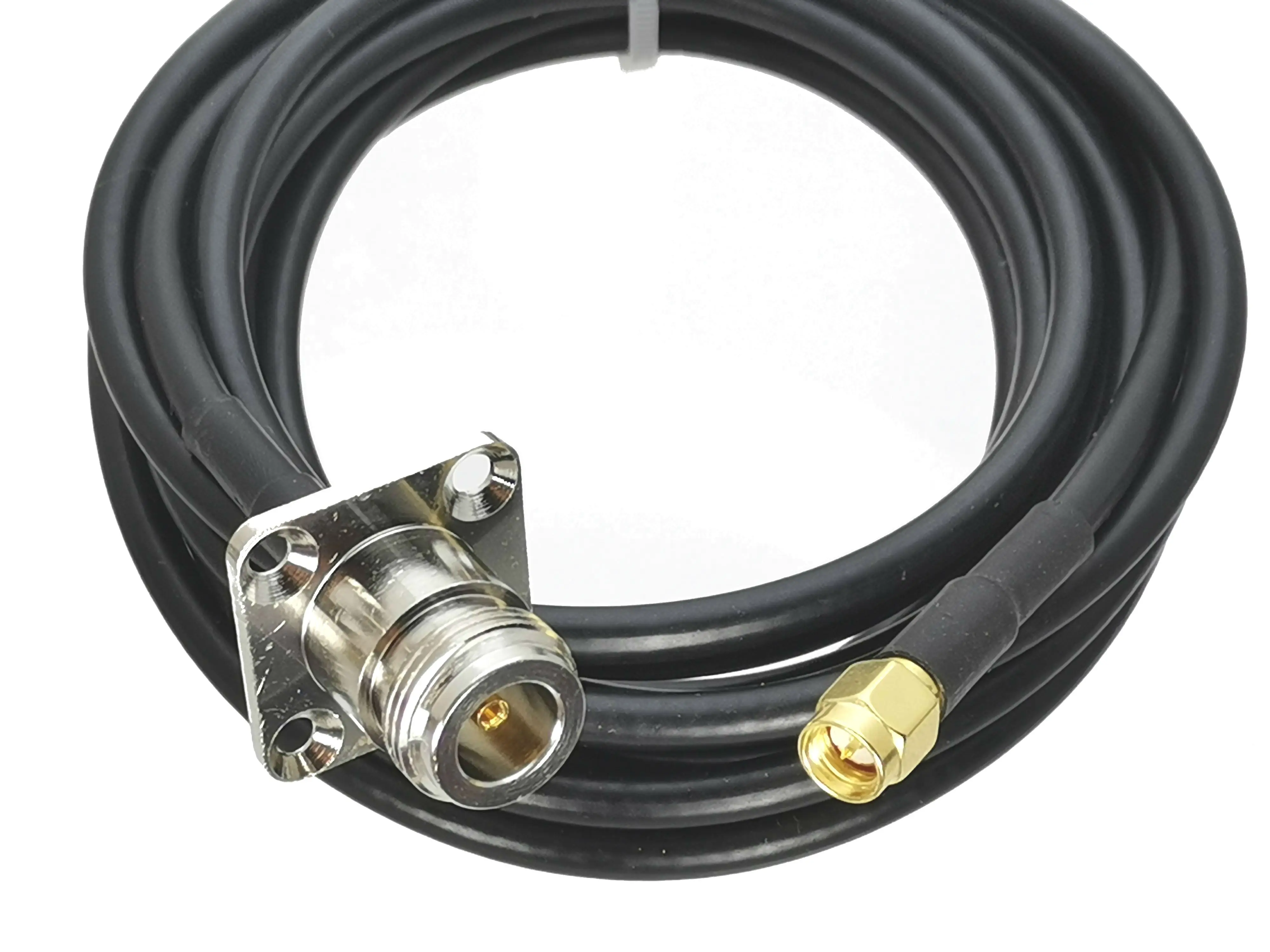 1Pcs RG58 SMA Male plug to N Female jack Flange Connector RF Coaxial Jumper Pigtail Cable 4inch~20M