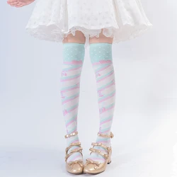 Little Candy Lolita socks women over the knee socks Lolita Japanese Harajuku candy striped stockings