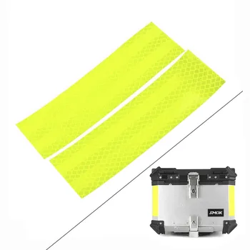 오토바이 반사 스티커 스트립 후면 상단 수하물 상자 케이스 트렁크 충돌 방지 장식 야간 안전 경고 스트립