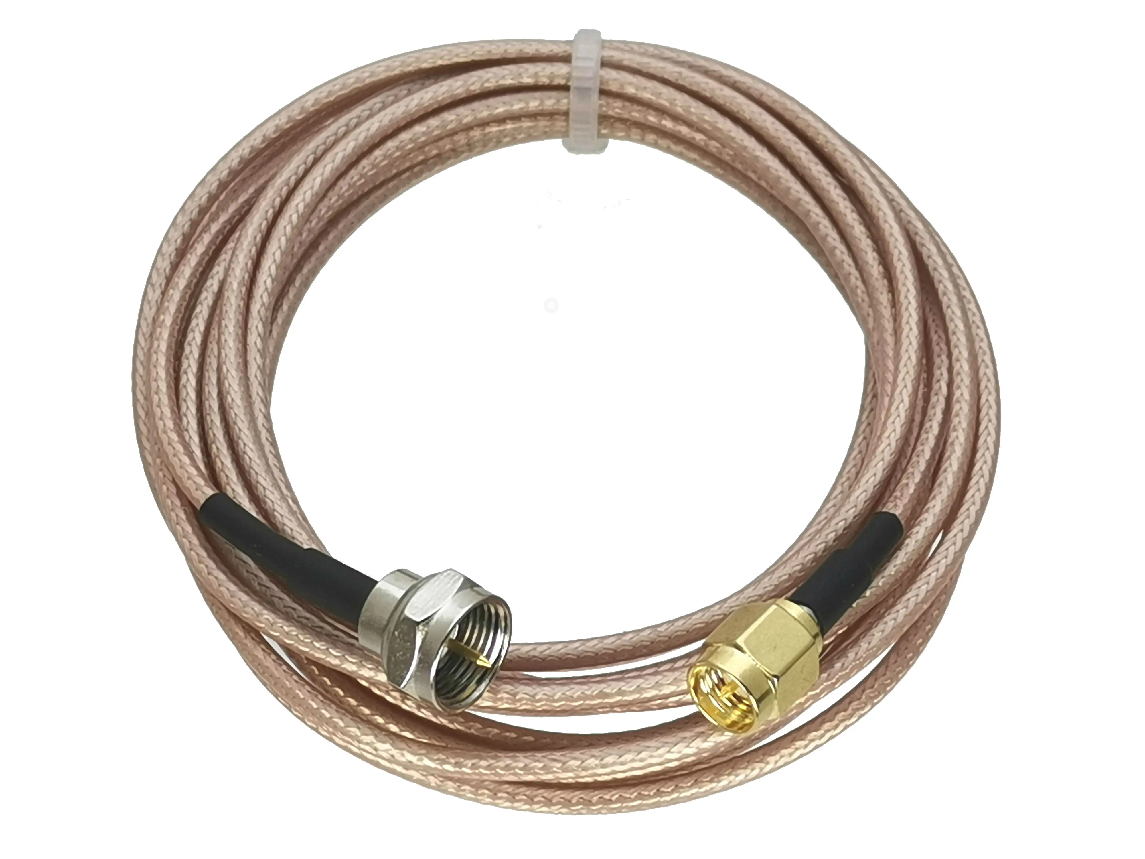 F Type Male to SMA Male Adapter Jumper 50 Ohm RG316 Coax Cable for RF Applications, SDR RTL-SDR, TV Coax Cables view 2