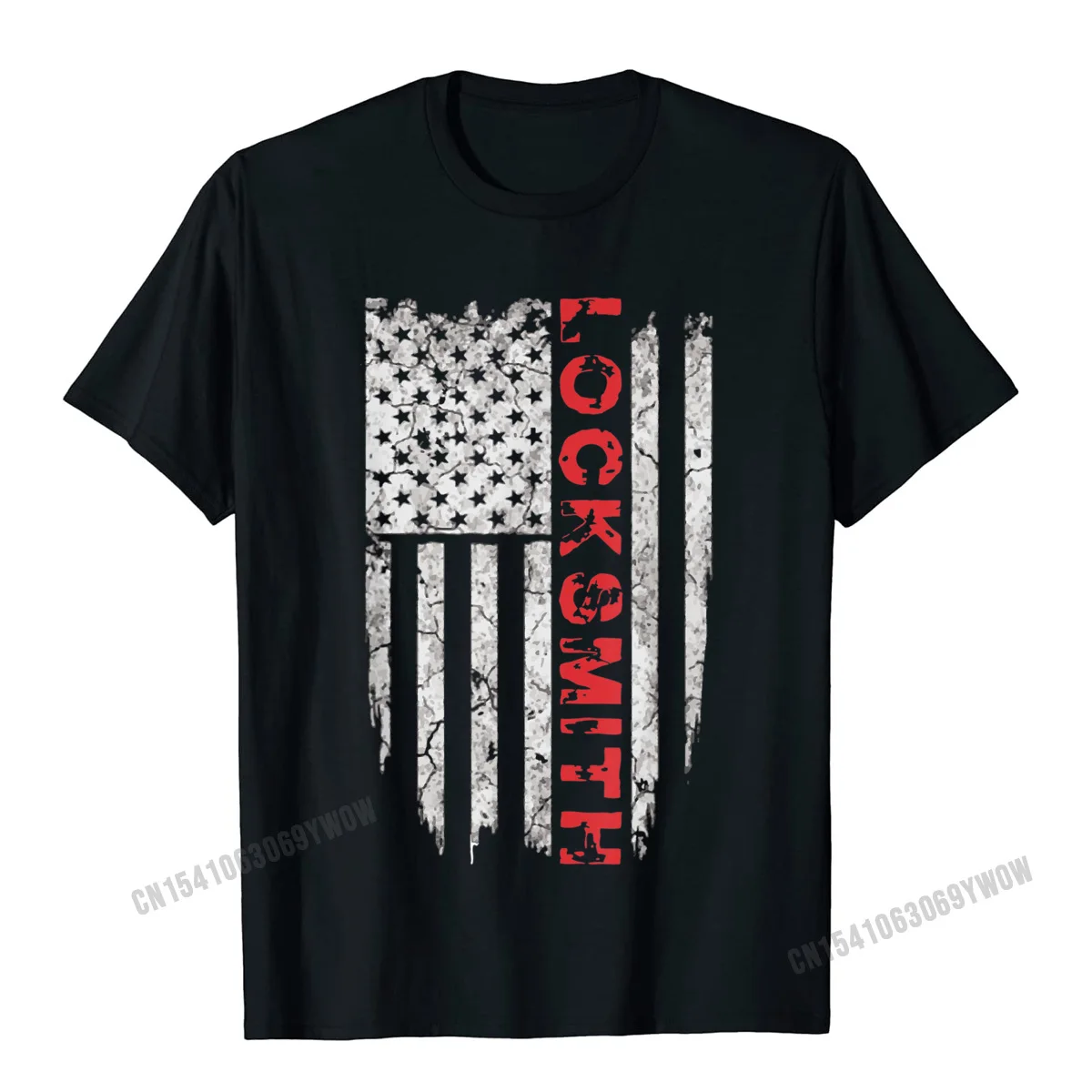 American Locksmith T-Shirt Proud USA Tee Shirts Camisas Men Printed On Tops Tees Cotton Men's Tshirts Printed On Wholesale