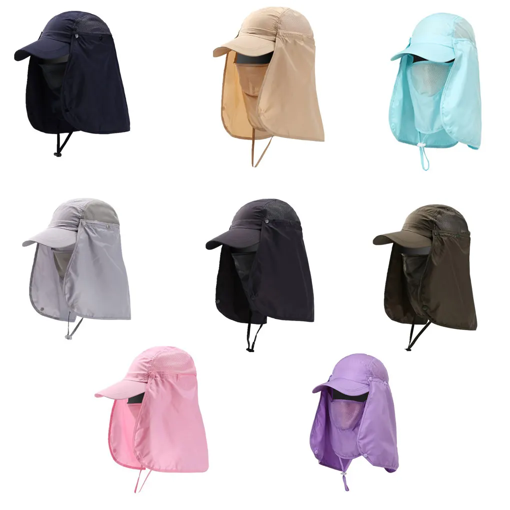 Outdoor Zonnehoed Uv Bescherming Oor Flap Hals Cover Vissen Jagen Wandelen Cap Unisex Vrije Tijd Hoed