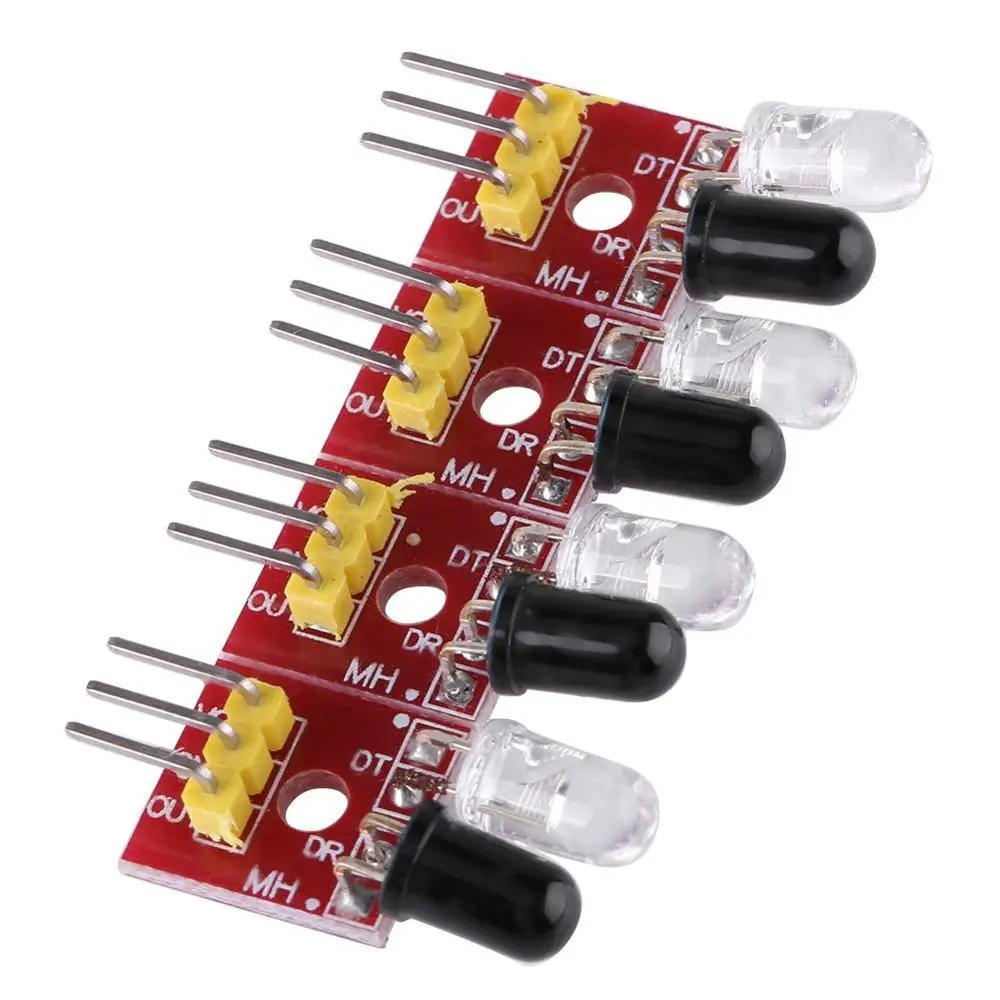 4-channel Infrared Tracking Module Set Smart Car Obstacle Avoidance PCB Reflection Sensor