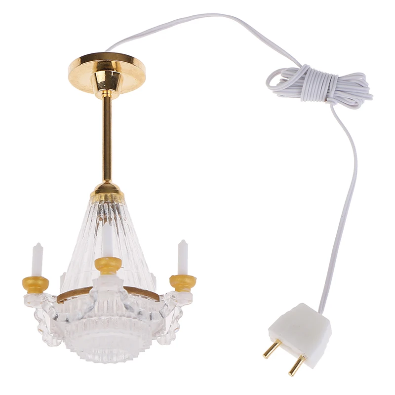 Neue Ankunft Miniatur Exquisite LED Decke Licht Lampe Set für 1:12 Puppenhaus Spielzeug Accs