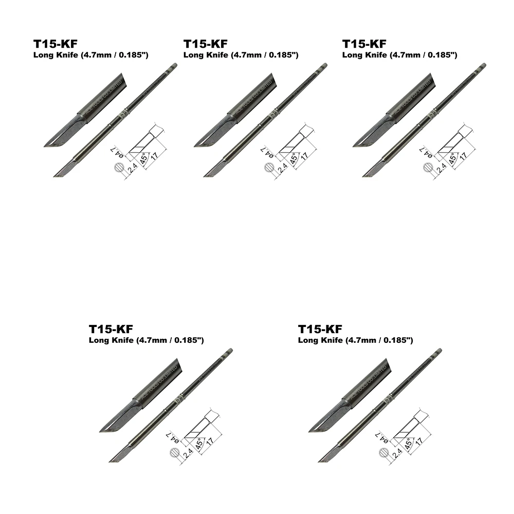 5 PCS T15-KF Substituição HAKKO Solda Dicas Caber FM-203 FM-204 FM-206 FX-951 FX-950 FX-952 FX-9501 FM-2028 FM-2027 FM-2021