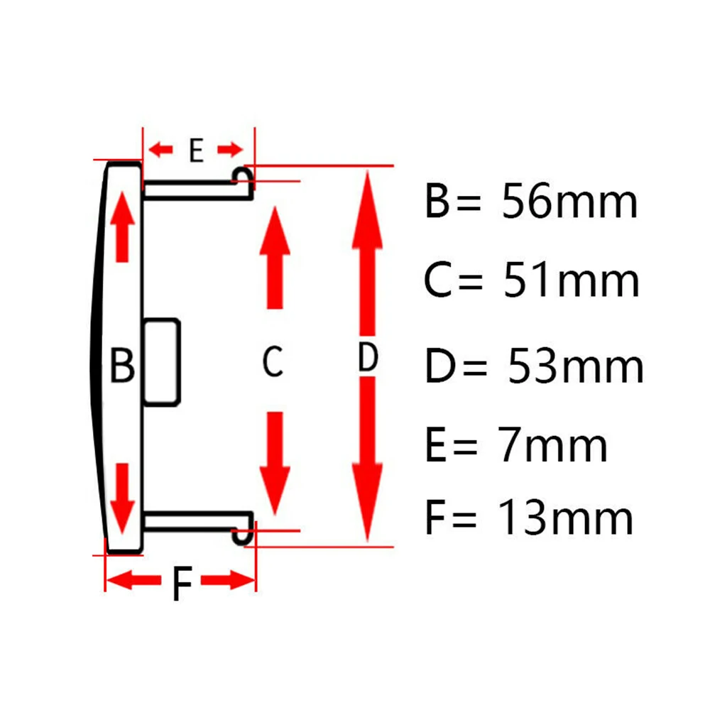 4Pcs ABS Chrome Wheel Center Cap Hub Tyre Rim Hub Cover Universal 56mm Automotive Hubcaps