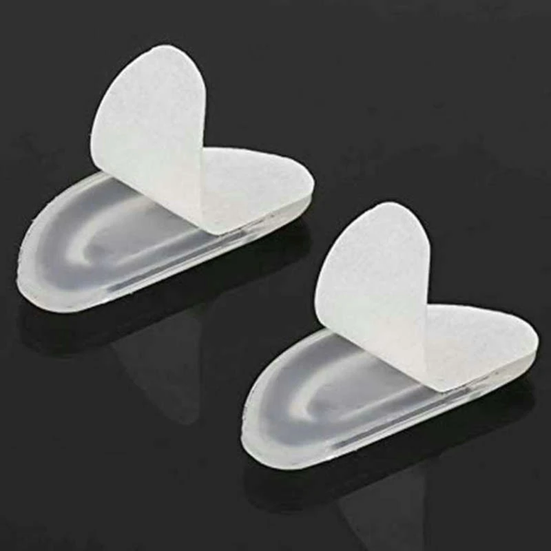 Almohadillas Adhesivas para gafas, almohadillas para la nariz en forma de D, antideslizantes, suaves, de silicona, 10 pares