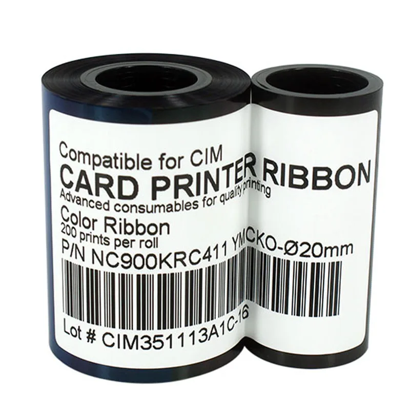 

NC900KRC411 Color Ribbon 200prints/roll for CIM K300C K400C (Ribbon Core:20mm/22mm)