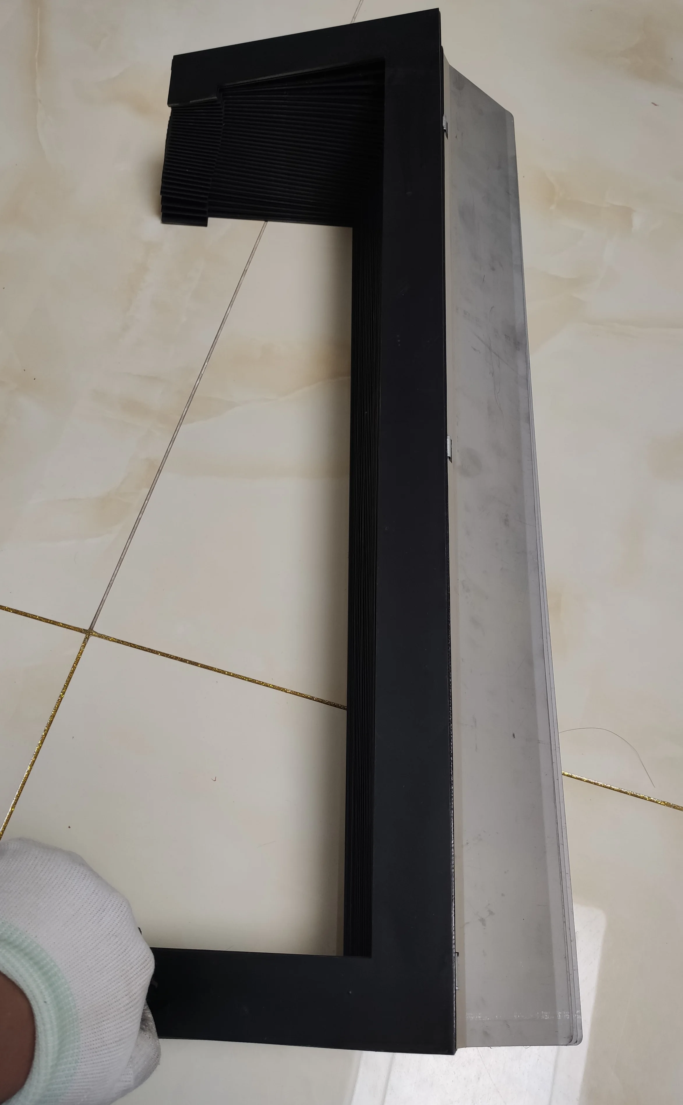 Special Armoured bellow cover for CNC, 600 mm x 183 mm x 1500mm