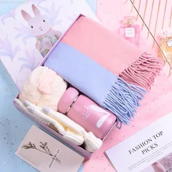 1set Scarf Cup Gloves Valentine's Day Birthday Boyfriends Present Brides Maid Gifts Box Party Wedding Favors for Guests