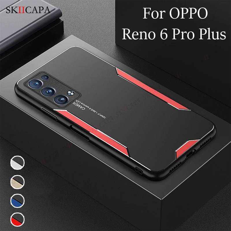 Aluminum Alloy Metal Hard Back Cover For OPPO Reno 6 5 4 Pro Plus A94 A95 5G Find X3 X2 Pro Slim Silicone Bumper Protection Case