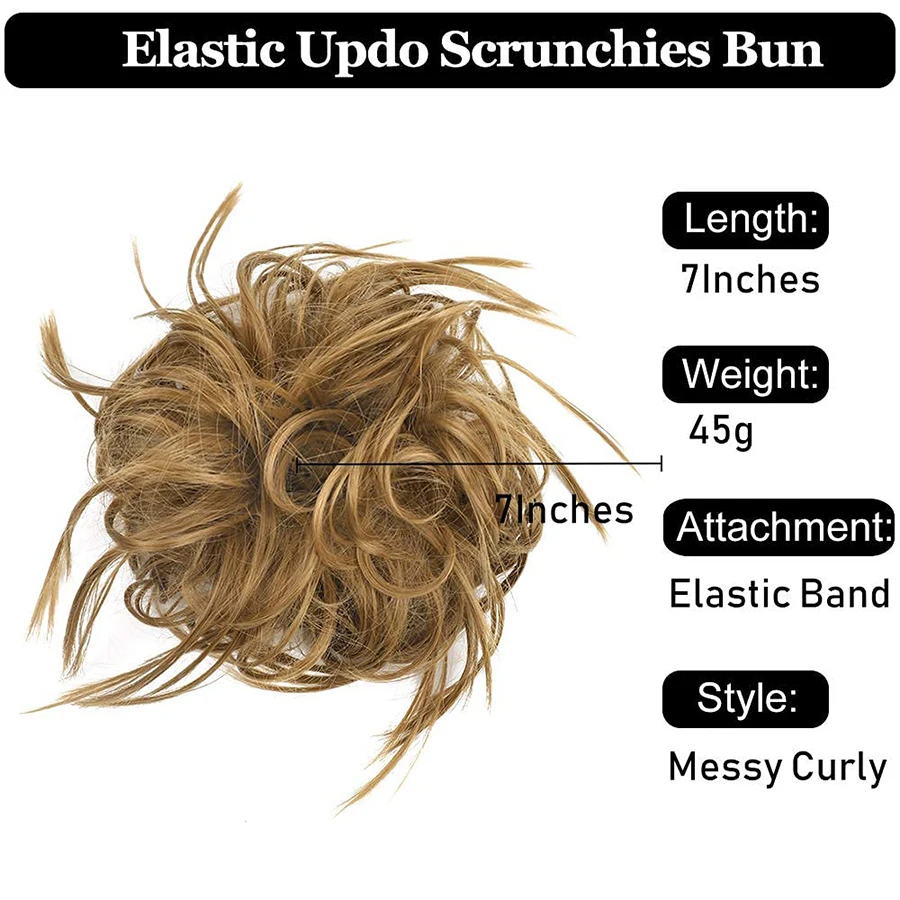 Hairpiece Ponytail Hair Extensions False Natural Hair Pigtail for Women Short Elastic Hair Bands Pony Tail