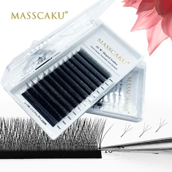 New style c/d curl W shape eyelash extensions 3D premade volume super soft faux mink easy faning professional natural lashes