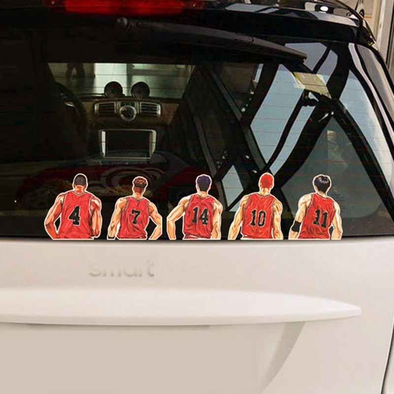 Araba Çıkartmaları SLAM DUNK Basketbol Shohoku Sakuragi Hanamichi Anime Yansıtıcı Dekorasyon Ön Cam Pencere Motosiklet D2
