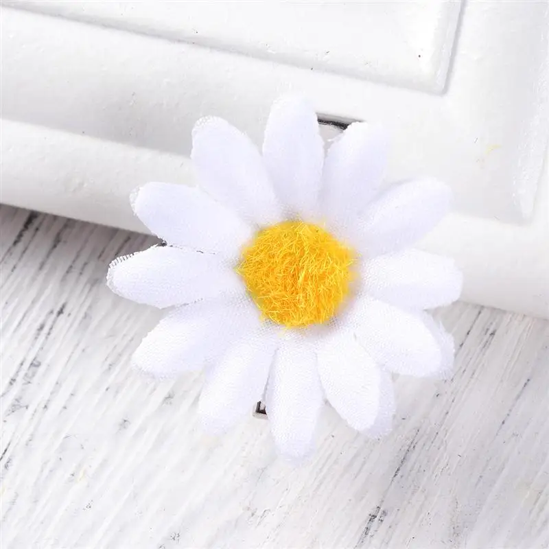 10pcs Cute Daisy Hair Clips Hair Barrettes Hair Pins for Ladies and Girls (White)