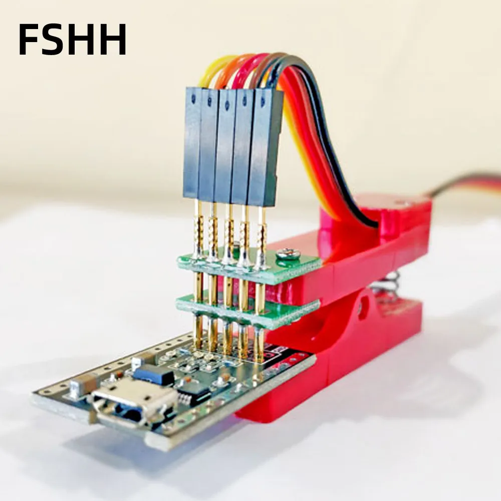 2.0mm test Burning fixture Test stand PCB clip pogo pin Debug Download Program clip Clamp Fixture 2p 3p 4p 5p 6pin with line