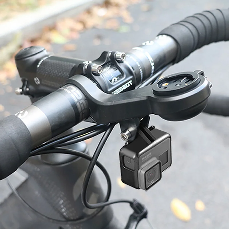 Bicycle Computer Mount With Cycling Bell MTB Road Bike Speedometer Holder For Gopro Camera Garmin CATEYE Bryton 4 in 1 BC0453