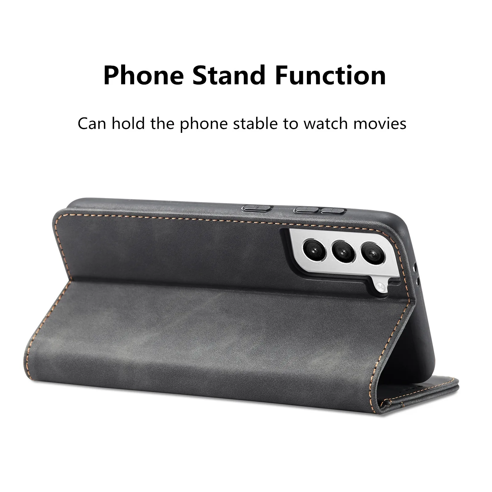 حافظة لهاتف سامسونج جالاكسي S25 S23 S24 S22 S21 S20 FE ULTRA PLUS A54 A53 A52 A33 A34 5G حقائب هاتف جلدية فاخرة