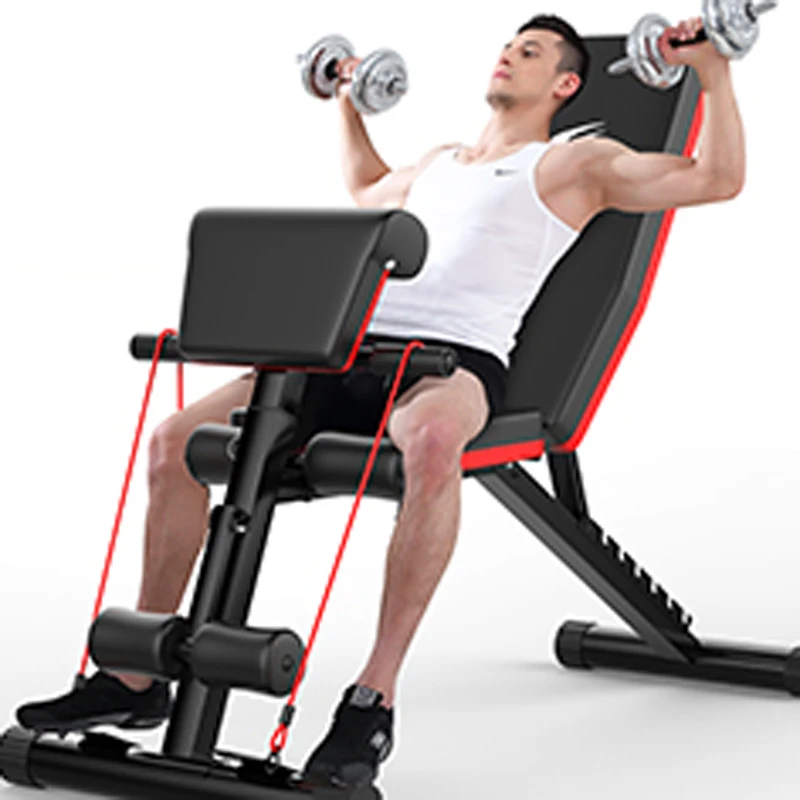 Dumbbell bench sit-ups fitness equipment home male auxiliary multifunctional abdominal muscle board fitness chair bird bench