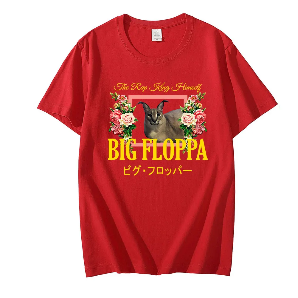 Big Floppa Floral Aesthetic T Shirt 100% Pure Cotton Floppa Big Floppa Meme Floppster New Rapper Big Floppa Meme Gregory The