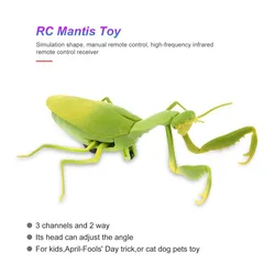 Electric Infrared Remote Control Simulate Mantis Shape Prank Toy Realistic Mini RC Mantis Insect Scary Trick Kids Toys