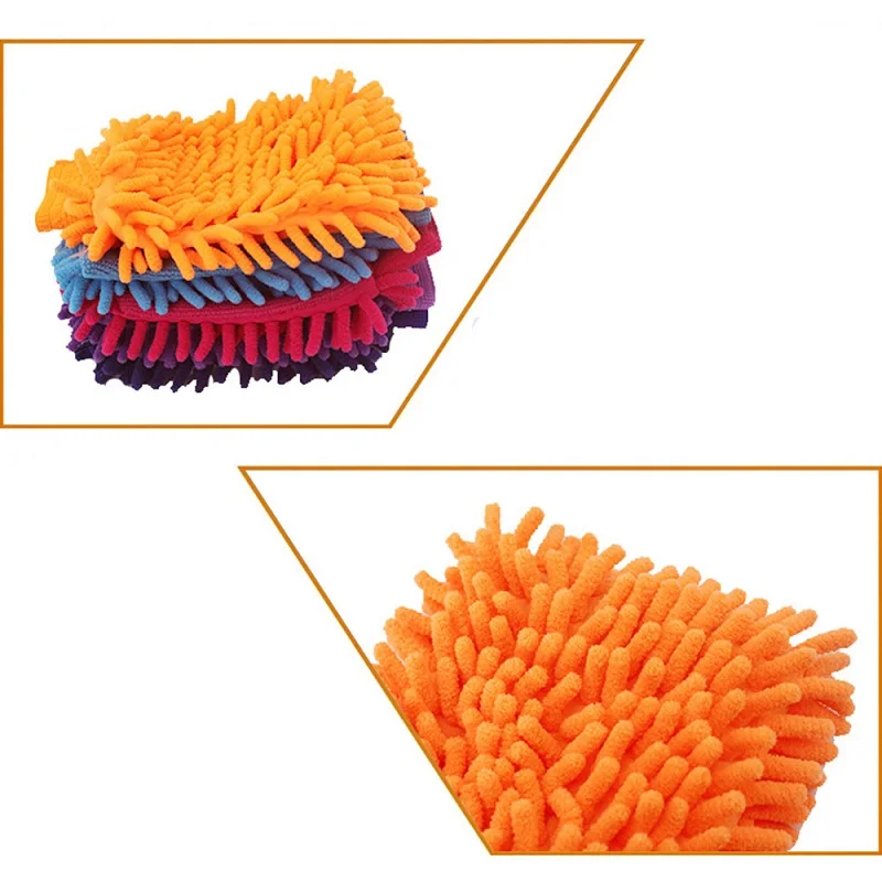 1 pcs Microfiber Car Cleaning Clay BarCar Detailing Chenille Glove Mitt Ultrafine Microfiber Household Auto Care Washing Cloth