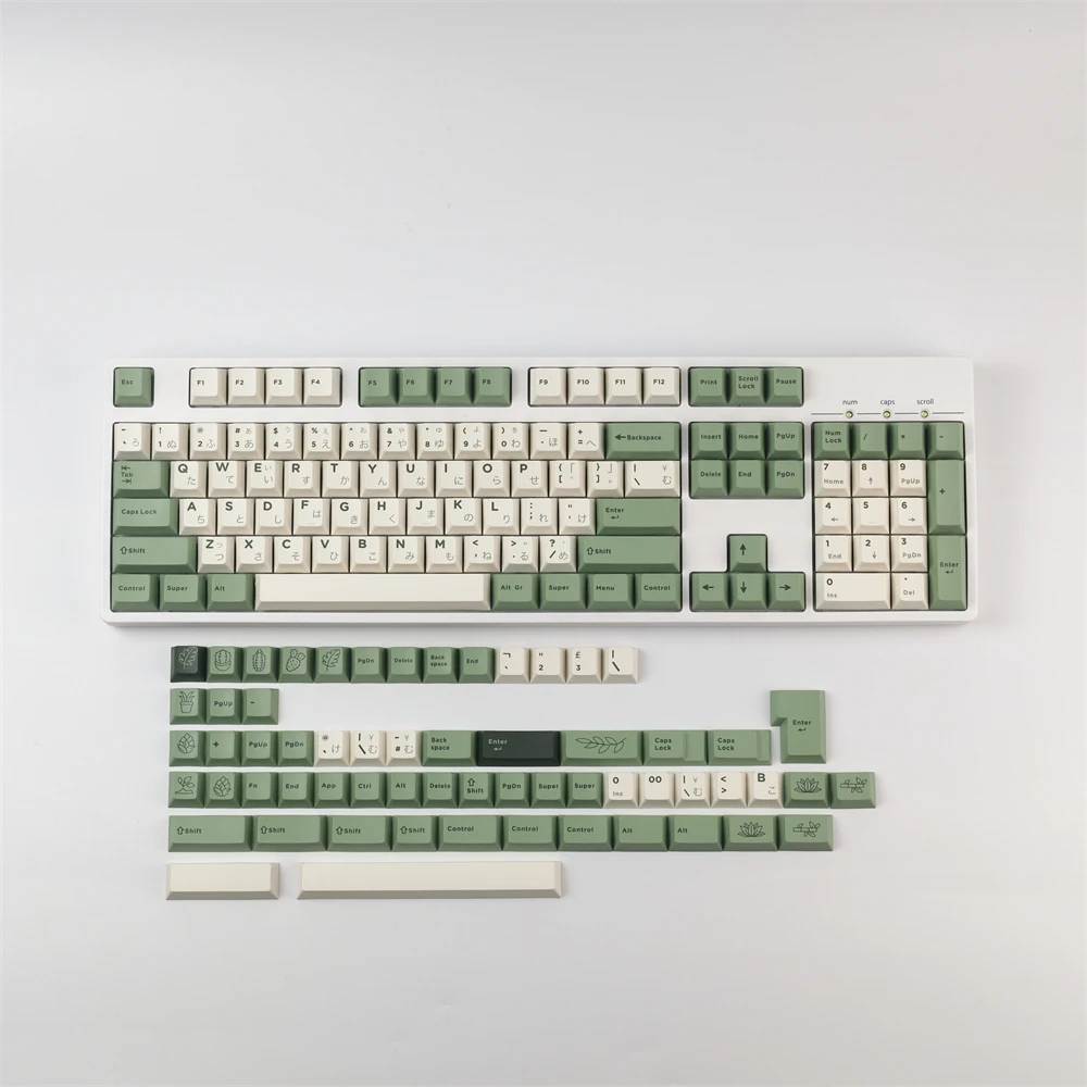 164 Keys GMK Botanical Keycaps DYE Sublimation Keycap For Mechanical Keyboard Cherry Profile Plant Key Cap PBT GH60 TKL