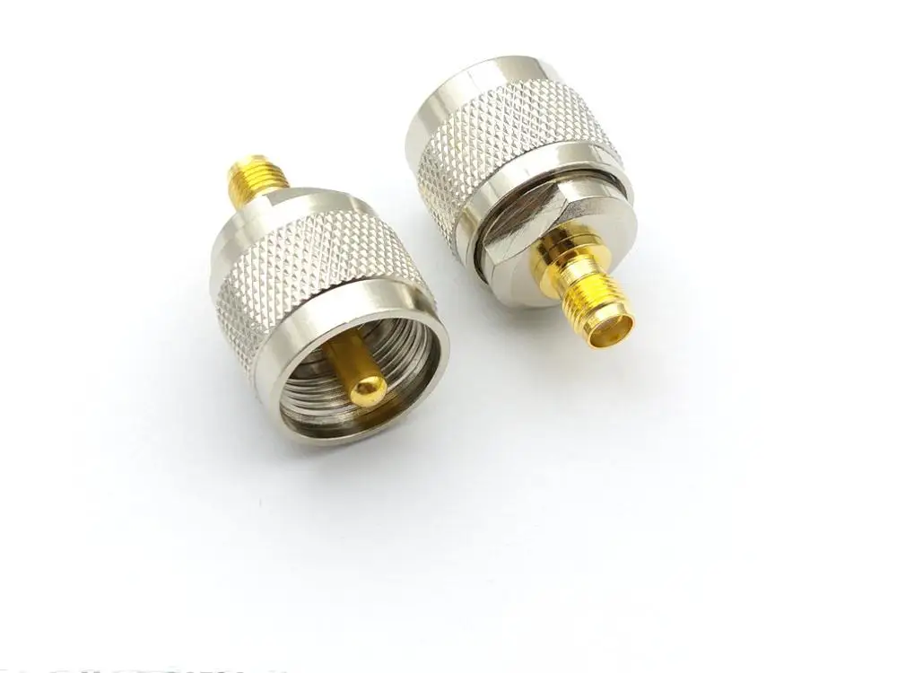 Imagem -03 - Conector Macho de Adaptador Sma Conector Adaptador de Latão Pl256 Uhf de Macho para Sma Fêmea de rf 20 Peças 50 Peças