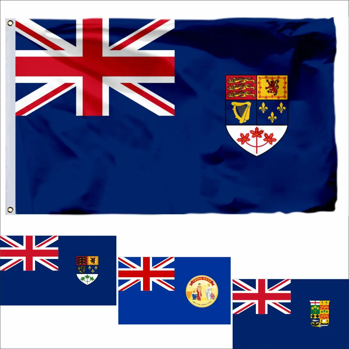 CanadaBlue Ensign (1957-1965) Flag 3X5ft 90X150cm 100D Polyester Newfoundland Blue 60x90cm 21x14cm Anishinabe Banner