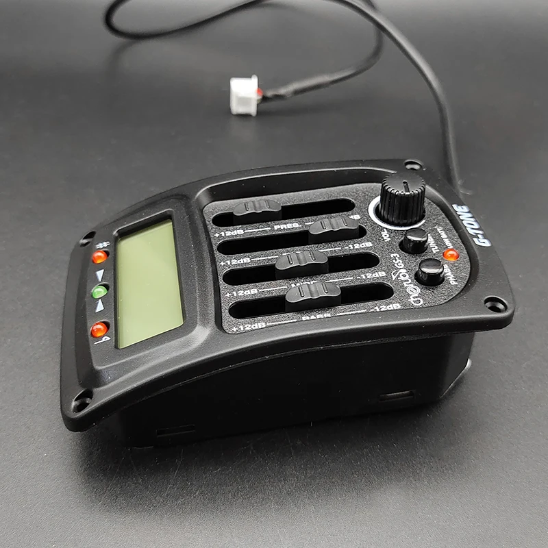 Cherub GS-3 الصوتية غوتيار Preamp 4 الفرقة EQ التعادل الغيتار بيزو لاقط مكبر للصوت مع موالف وظيفة المرحلة شاشة الكريستال السائل #3