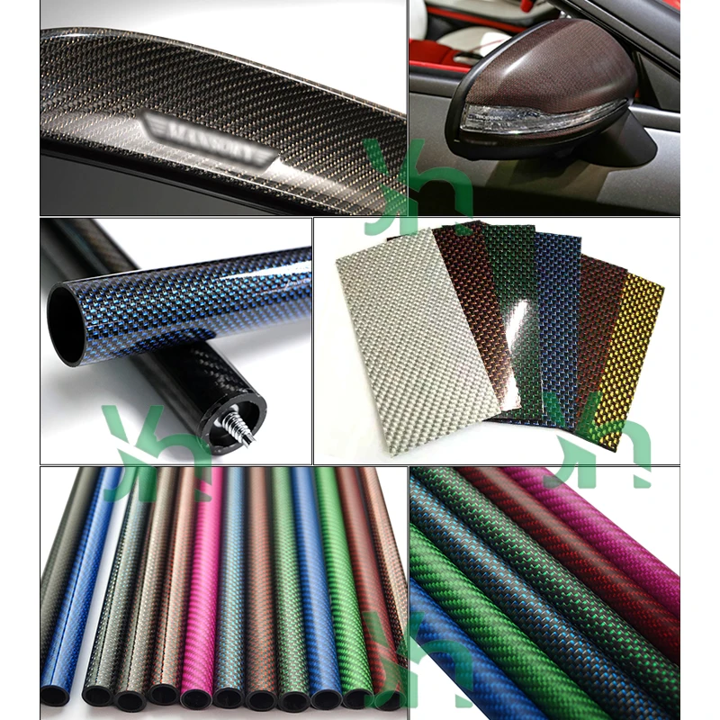 blue Metalic Carbon Fiber cloth is suitable for plate / twill Plain  automobile interior and exterior trim and surface decor