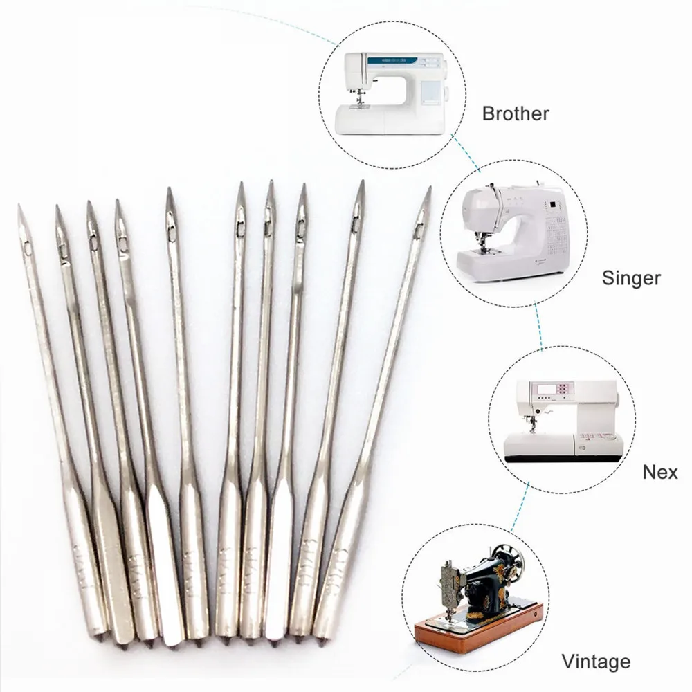 50 шт., универсальные Швейные иглы, 11/75,12/80,14/90,16/100