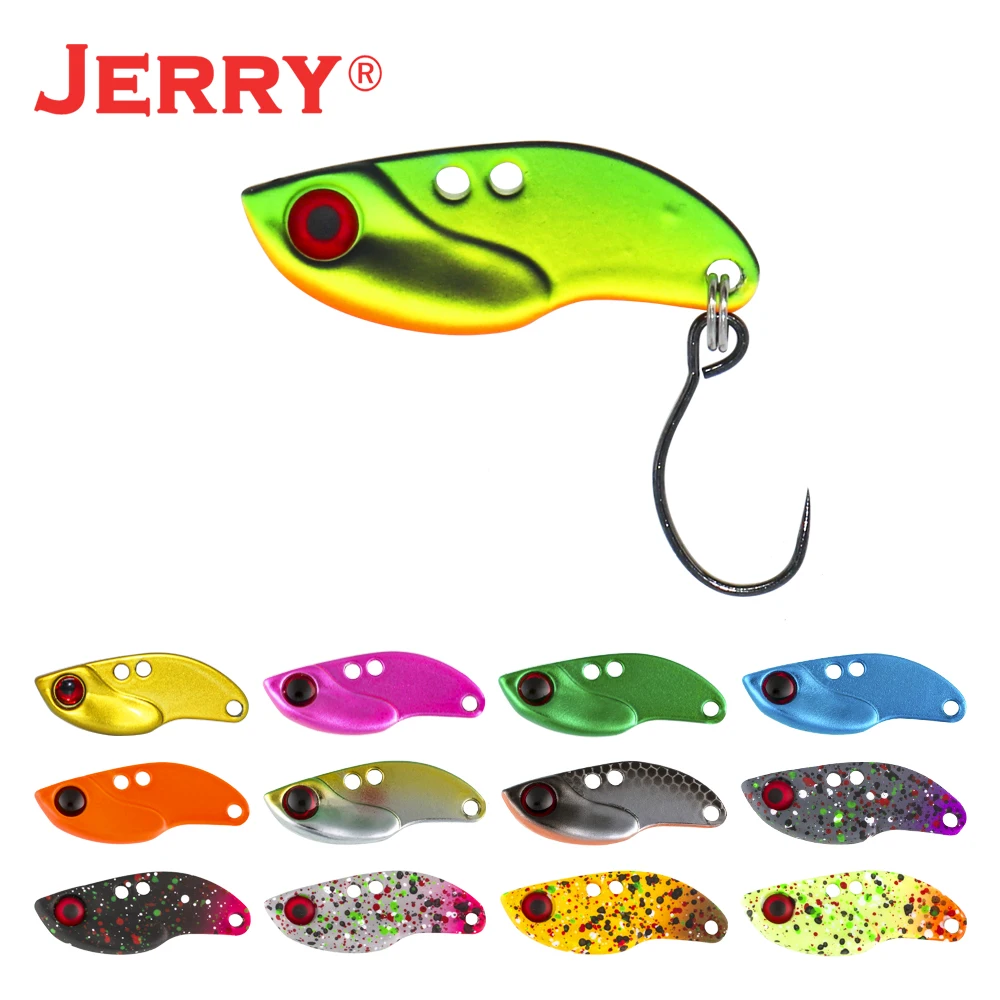 Jerry Dagger Micro Ultralight Vibration Fishing Lure Alloy Jig Light Rock Fishing 2.8g 3.5g 5g Sinking Blade VIB UV Coating Trou image 6