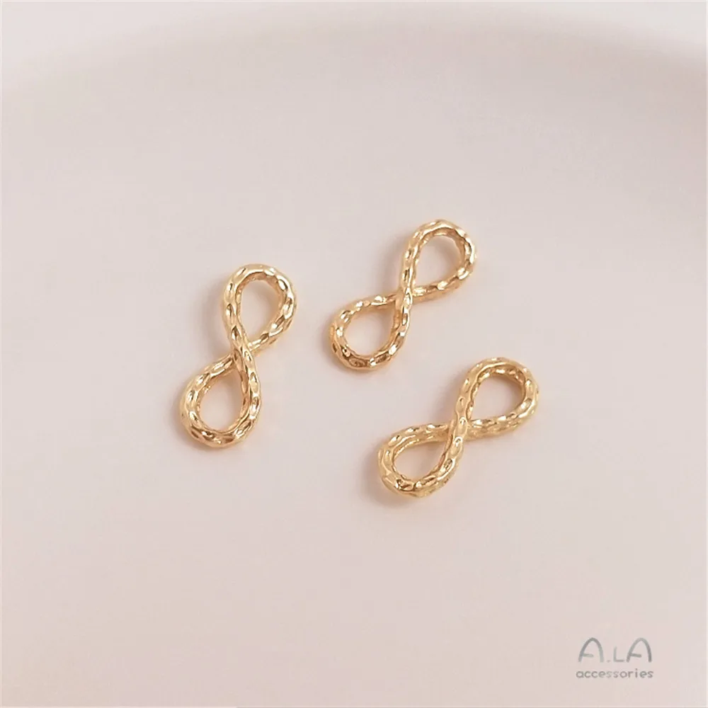 

1pcs 14x5.5mm 14K plated gold Eternal infinite love 8 word buckle link ring DIY first jewelry accessories