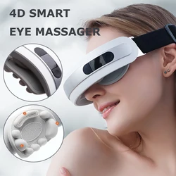 4D Smart Eye Massager Electric Eye Care Instrument with Heat Stress Therapy Massage Hot Compress for Relax and Reduce Eye Strain