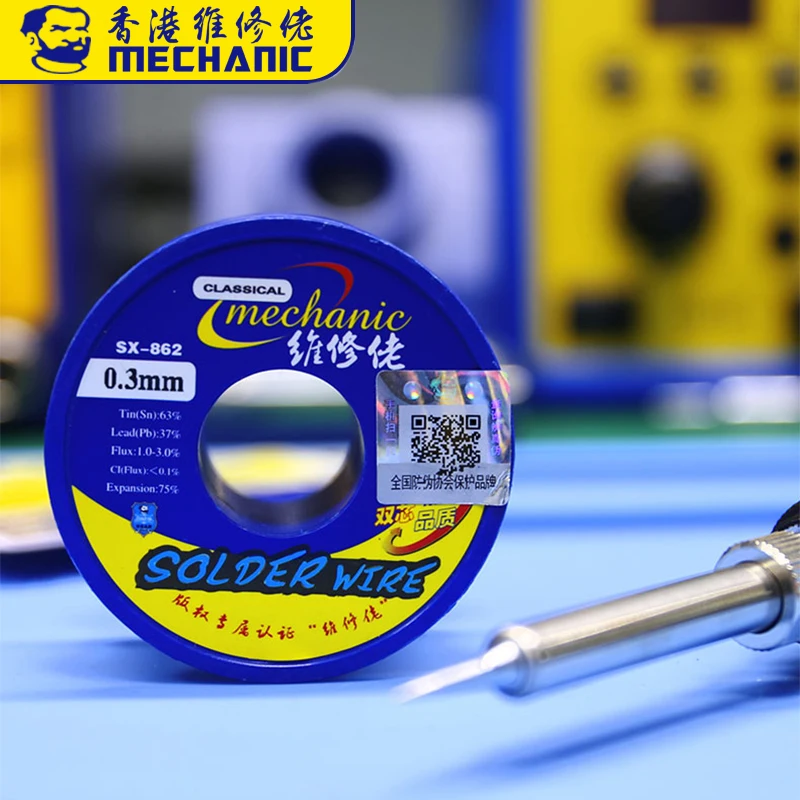 Mechanic 60g Double Core Solder Wire 0.3/0.4/0.5/0.6/0.8/1.0/1.2/1.8mm Soldering Tin Wire BGA Rework Tool