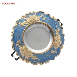 Art Deco Resin Blue Gold Garland Led Downlights Living Room Hallway 5W 7W Loft Interior Recessed Ceilings Lamp 110V 220V Voltage