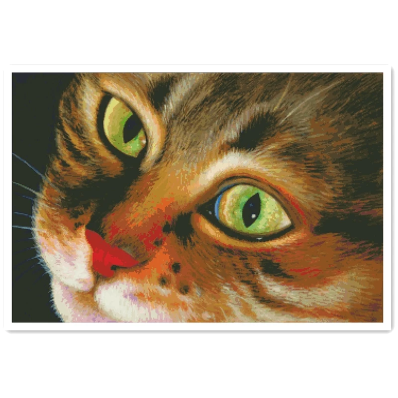 The cat cross stitch kits animal 18ct 14ct 11ct cloth cotton thread embroidery needlework wall decor