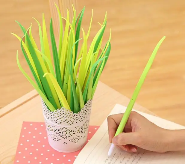 50PCS Creative Stationery Gel Pen Plant Trees on The Tree-Shape Soft Gel Student Prizes Black Office Kawaii School Supplies