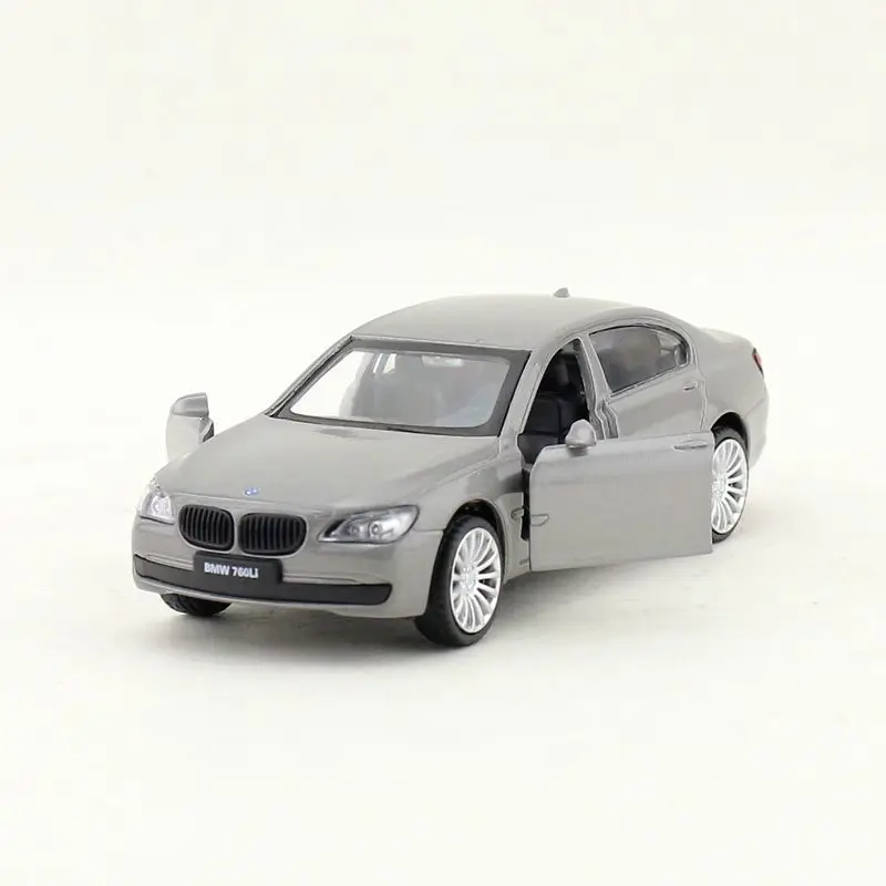 Diecast Metal Toy Model 1:46 Scale BMW 760Li 7 Series Car Pull Back Doors Openable Educational Collection Gift Kid Match Box