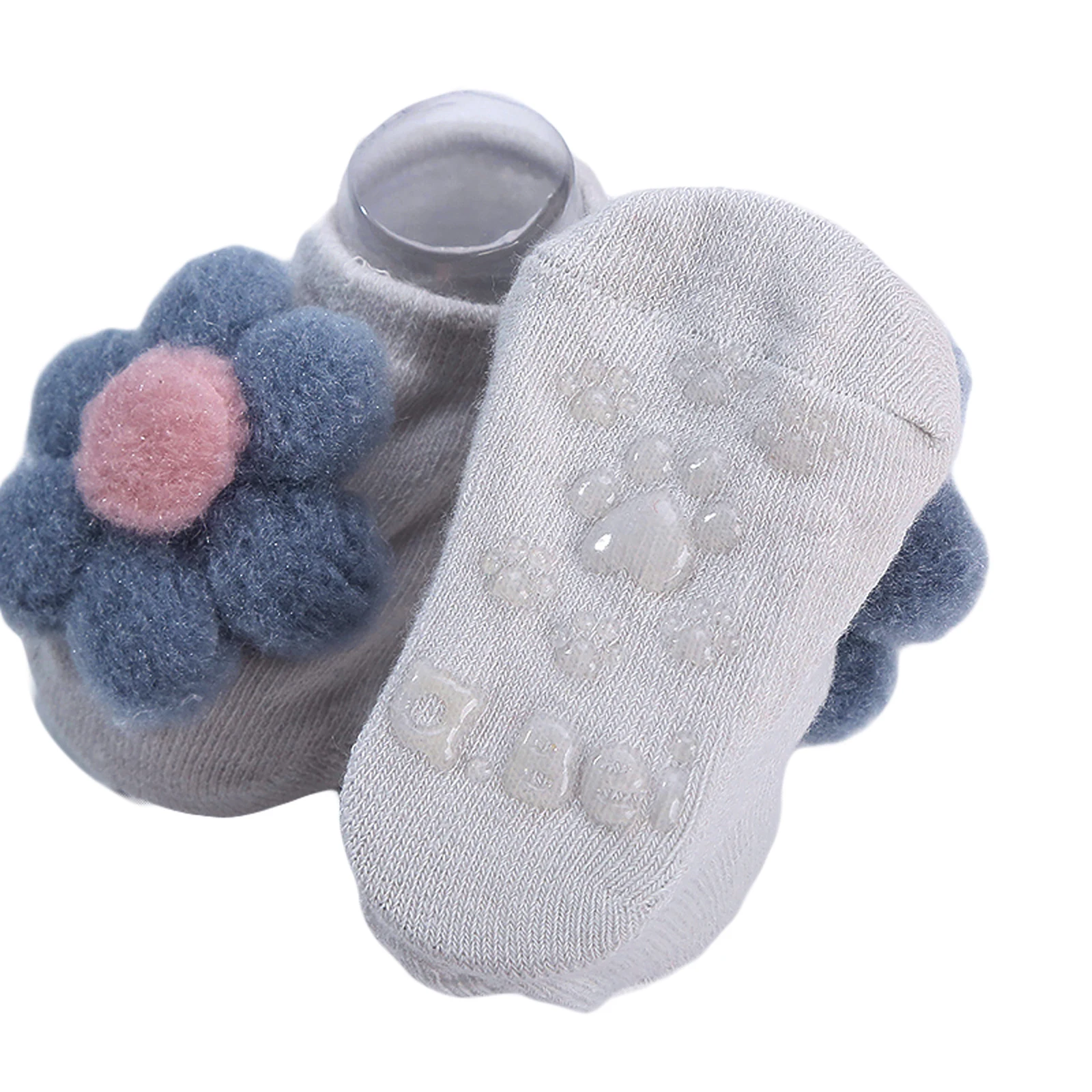 طفل رضيع طفل الفتيات المضادة للانزلاق قصيرة جوارب يمكن السير بها على الأرض لطيف ثلاثية الأبعاد زهرة أفخم تنفس بسط الكاحل جورب النوم ملابس ري...