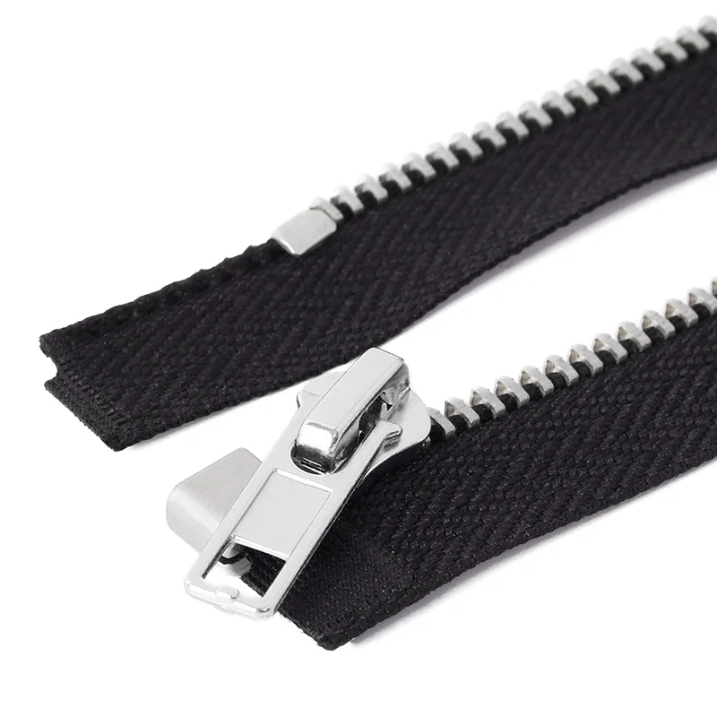 50-80cm 3#/5#/8# Black High Quality Open-end Auto Lock Gold Metal Zipper DIY Handcraft For Clothing Pocket Garment Shoe