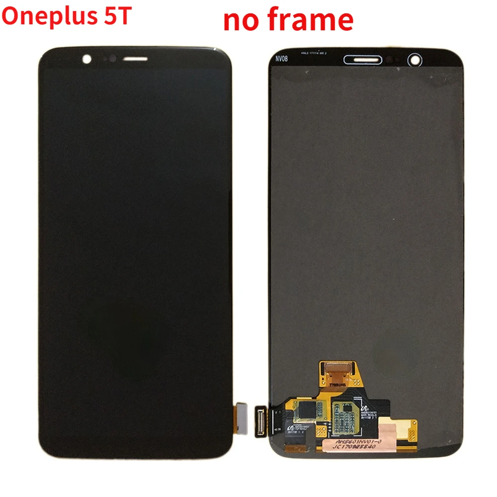 Original Amoled LCD For Oneplus 5T A5010 LCD Display Touch Screen Digitizer Assembly replacement one plus 5T 1+5T 6.01 inch LCD